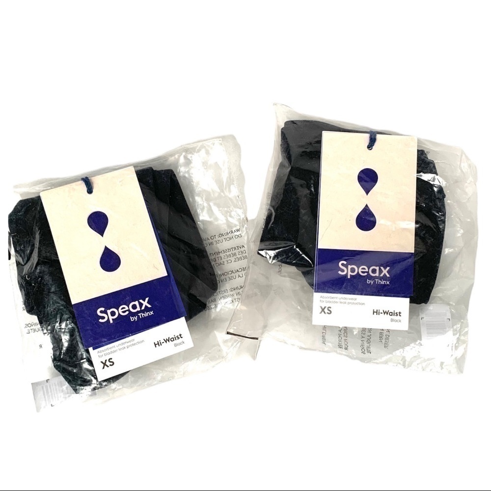 NWT Speax By Thinx Bundle of 2 High Waisted Size XS Women’s Black Undergarment